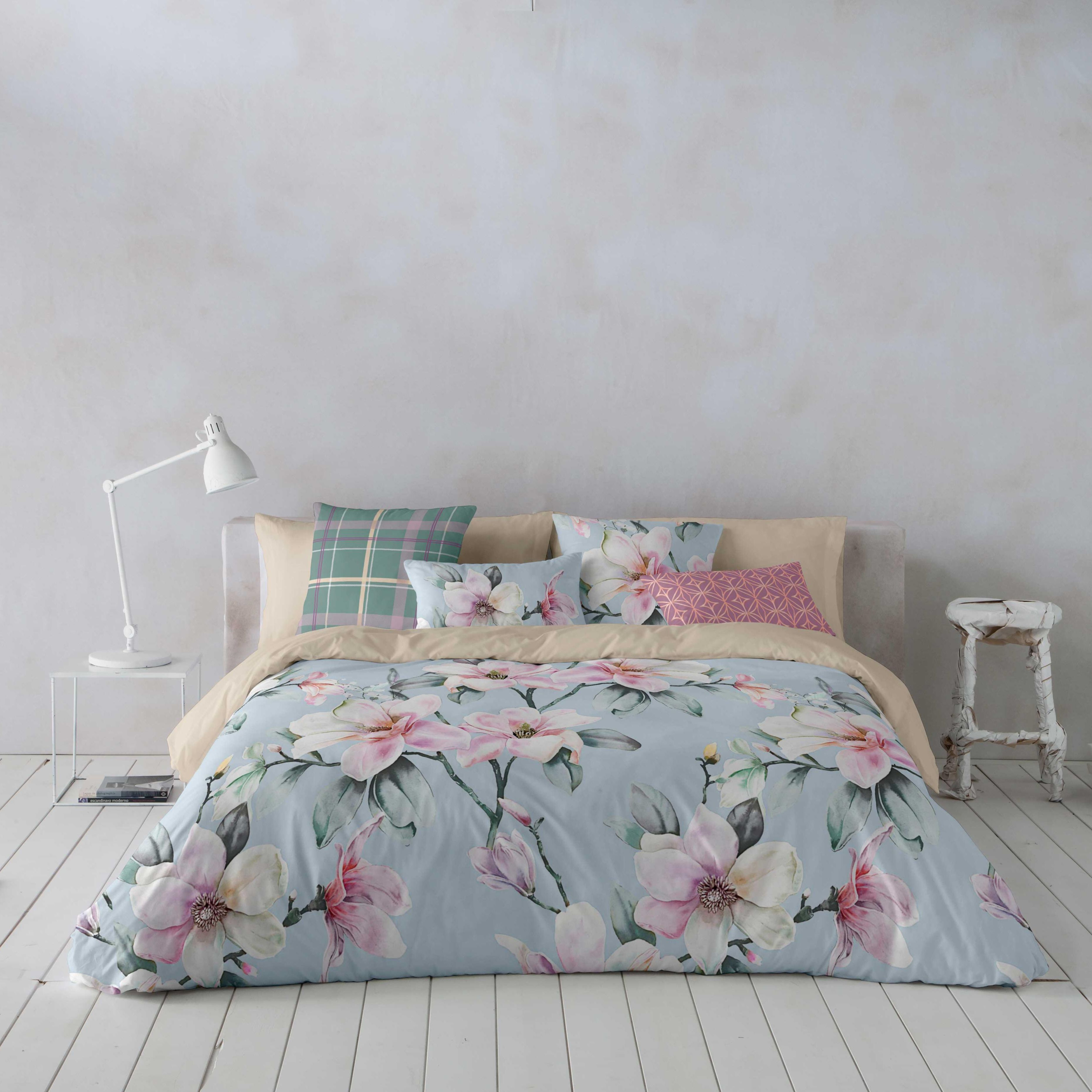 ICEHOME - Funda Nórdica Estampada - Algodón Extrasuave - Incluye 1 o 2 Fundas de Almohada - Cama 90/135/150/180 cm - EMILIA