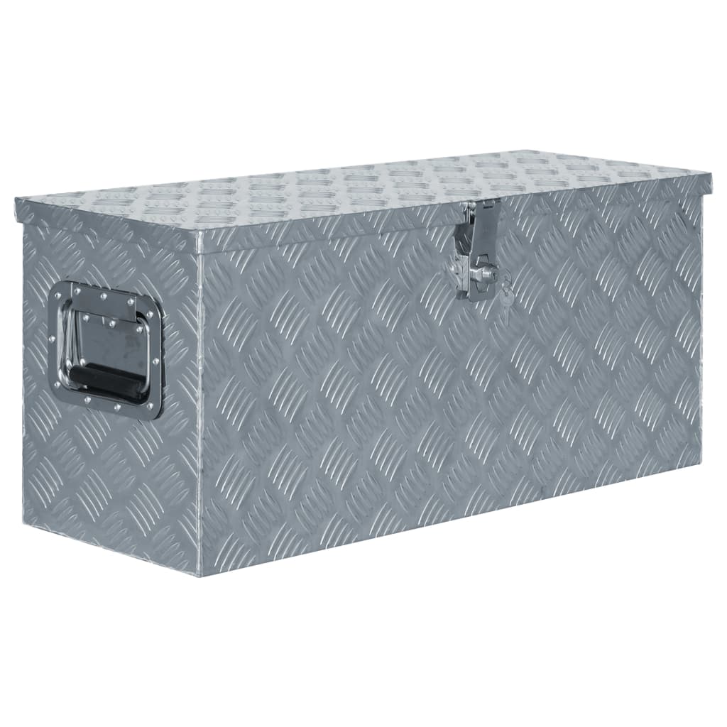 vidaXL Caja Aluminio80x30x35 cm Plateada Bricolaje Taller Herramientas Orden Color Plateado,  Negro, y mas