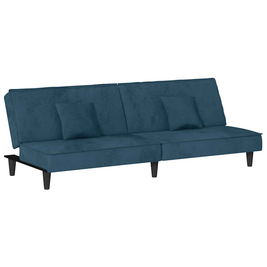 vidaXL Sofá cama de terciopelo azul