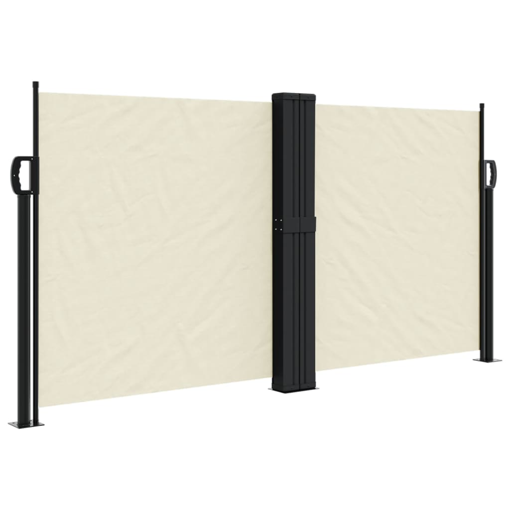 vidaXL Toldo lateral retráctil 120x1000 cm Color Negro, Crema, Azul