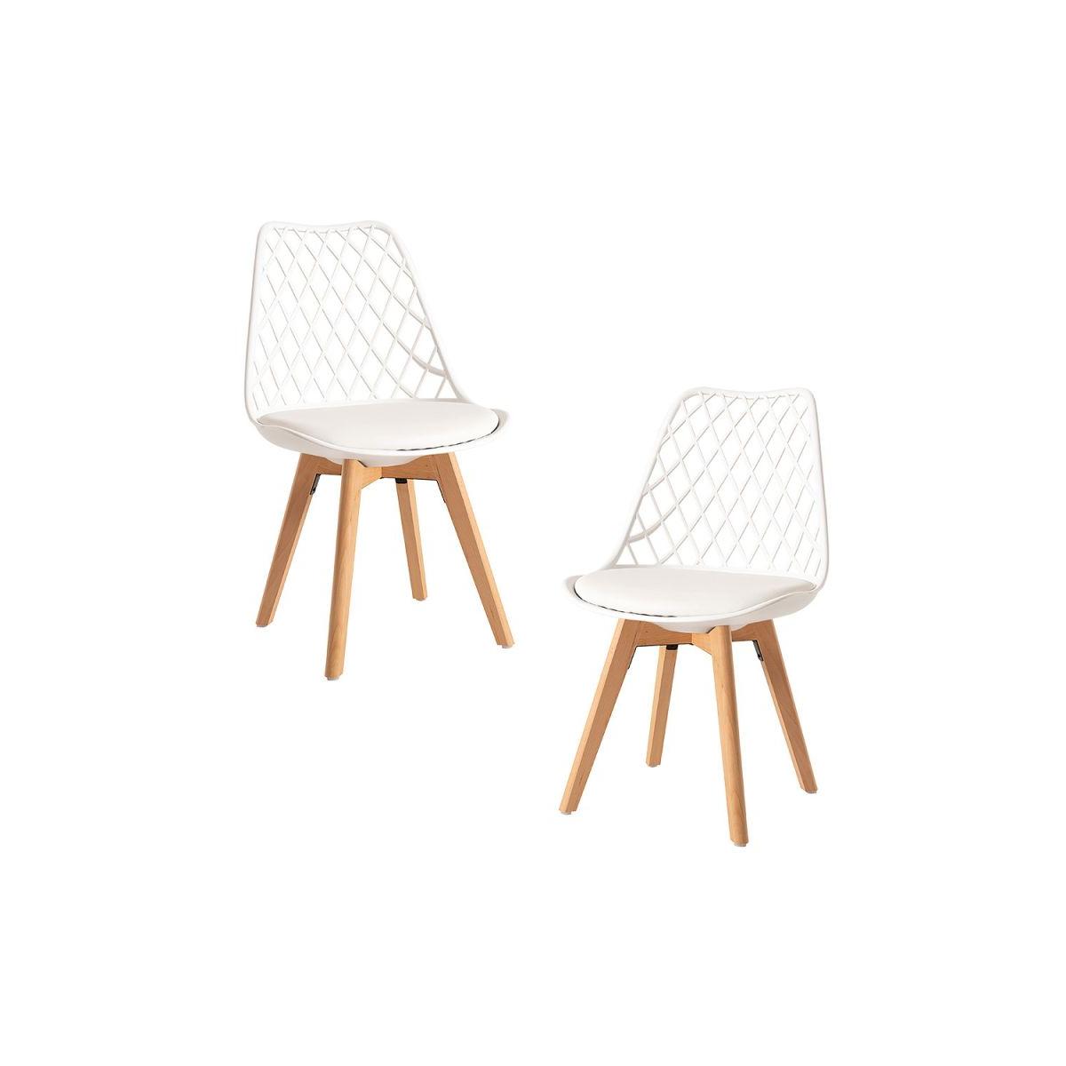 Regalos Miguel - Packs Sillas Comedor - Pack 2 Sillas Mima - Blanco