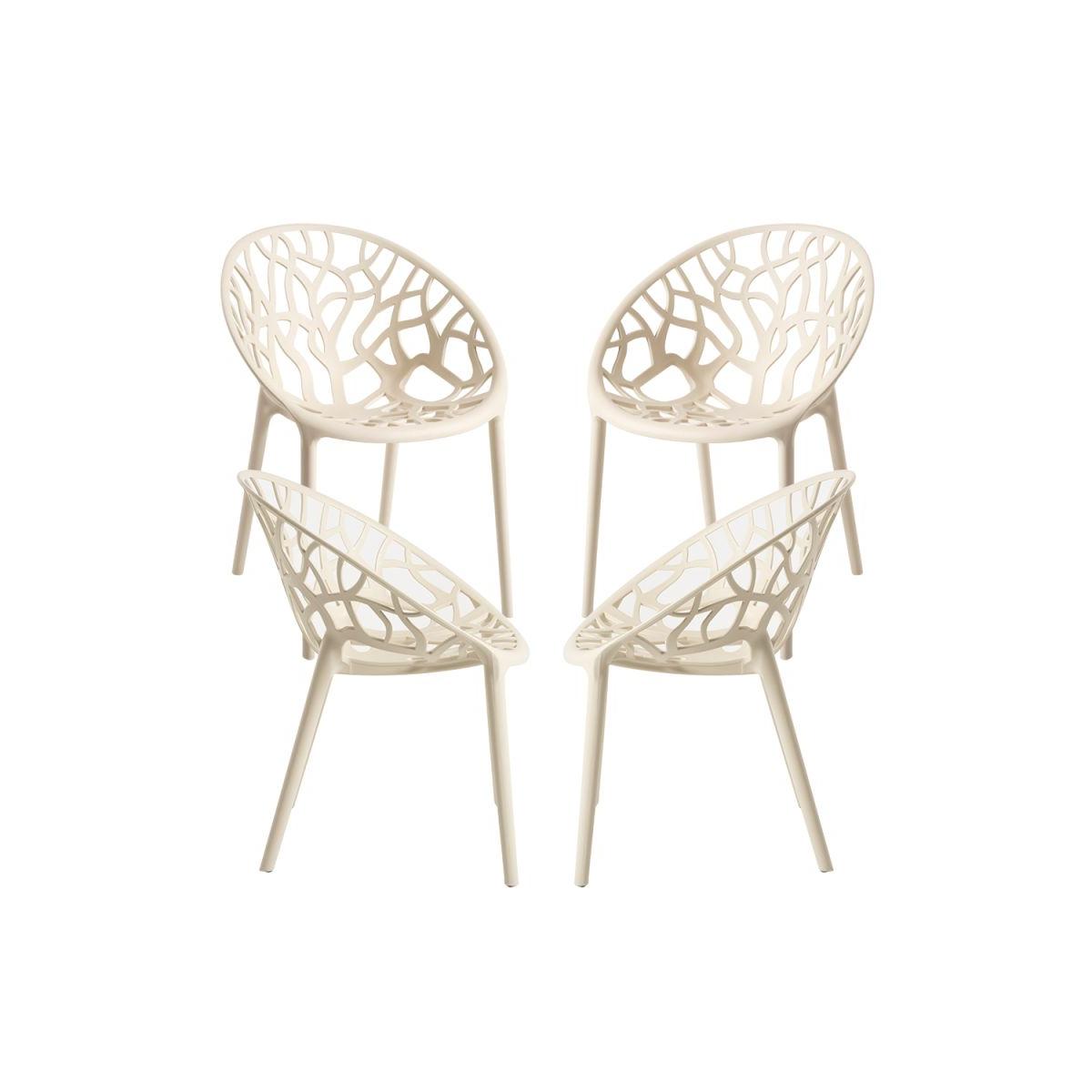 Regalos Miguel - Packs Sillas Jardín - Pack 4 Sillas Nido - Beige