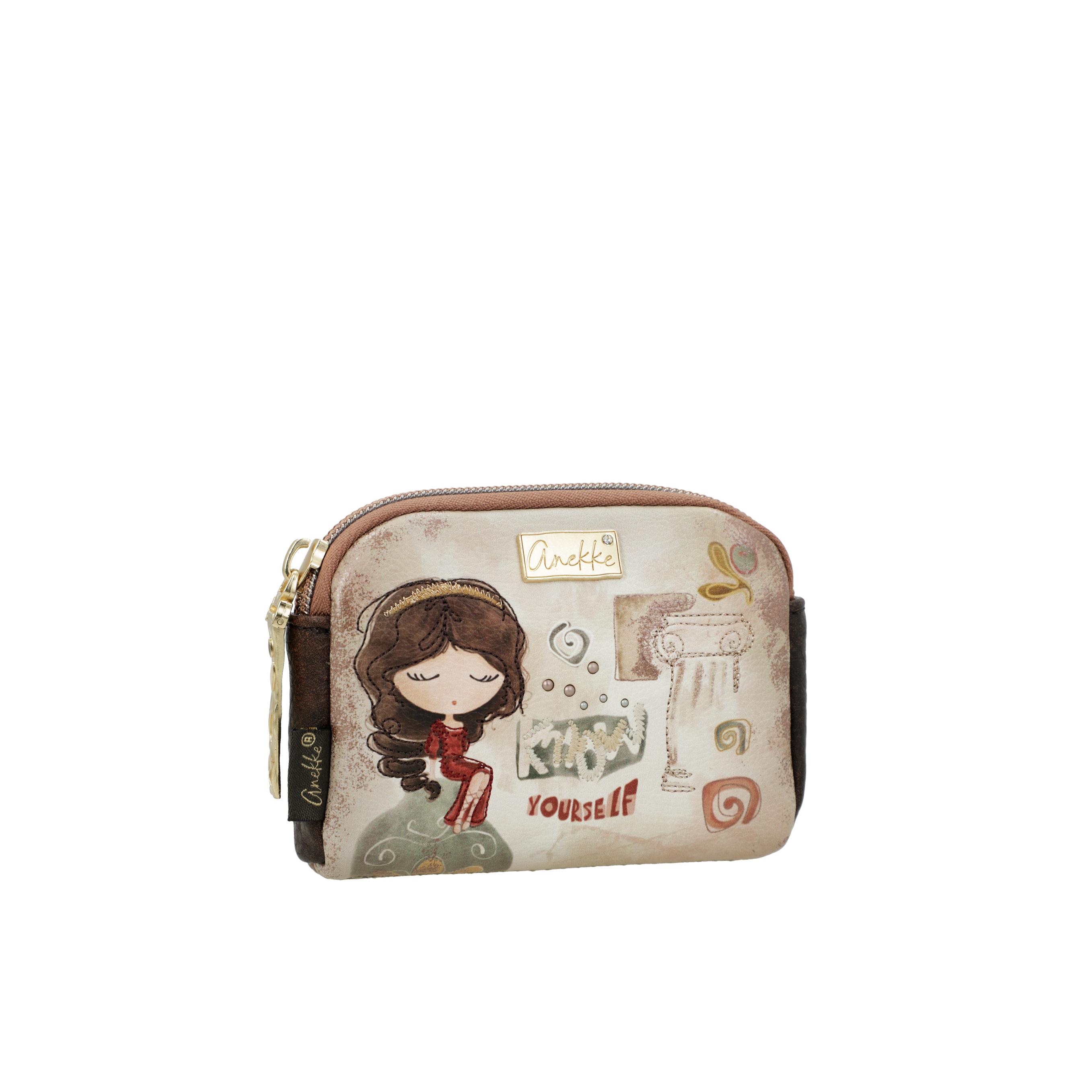 Monedero pequeño Anekke Muse - Cierre de cremallera - Bolsillo exterior trasero - Ref. 42709-018 - Mide 13 x 10 x 3 cm
