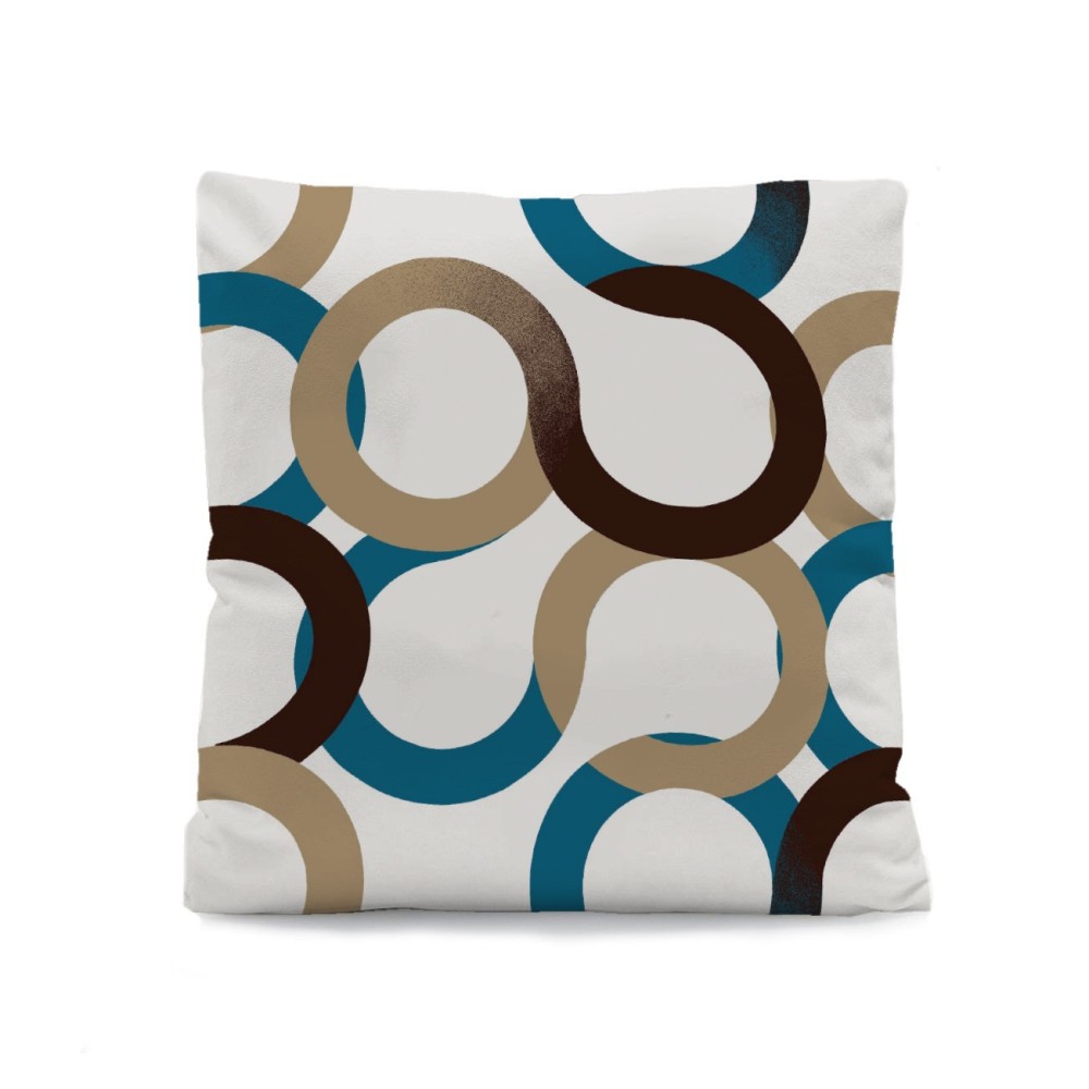 SABANALIA - Cuadrante decorativo modelo Aros (Disponible en varios colores) - medida 50 x 50 - Tejido Loneta 180 grs/m².