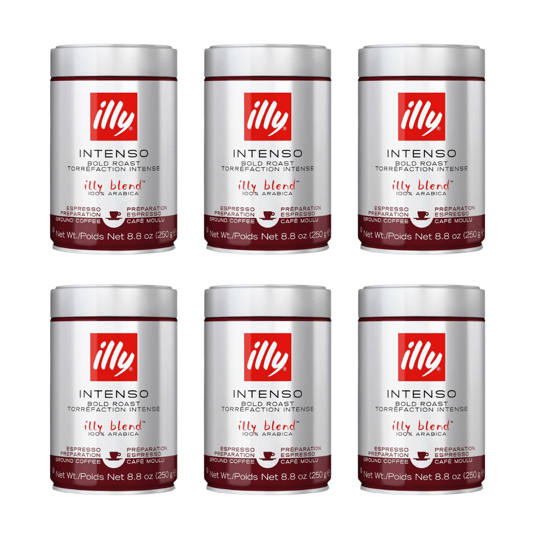 Illy 6 PACK Café Molido Tostado Intenso 250 Grs - QUMIR