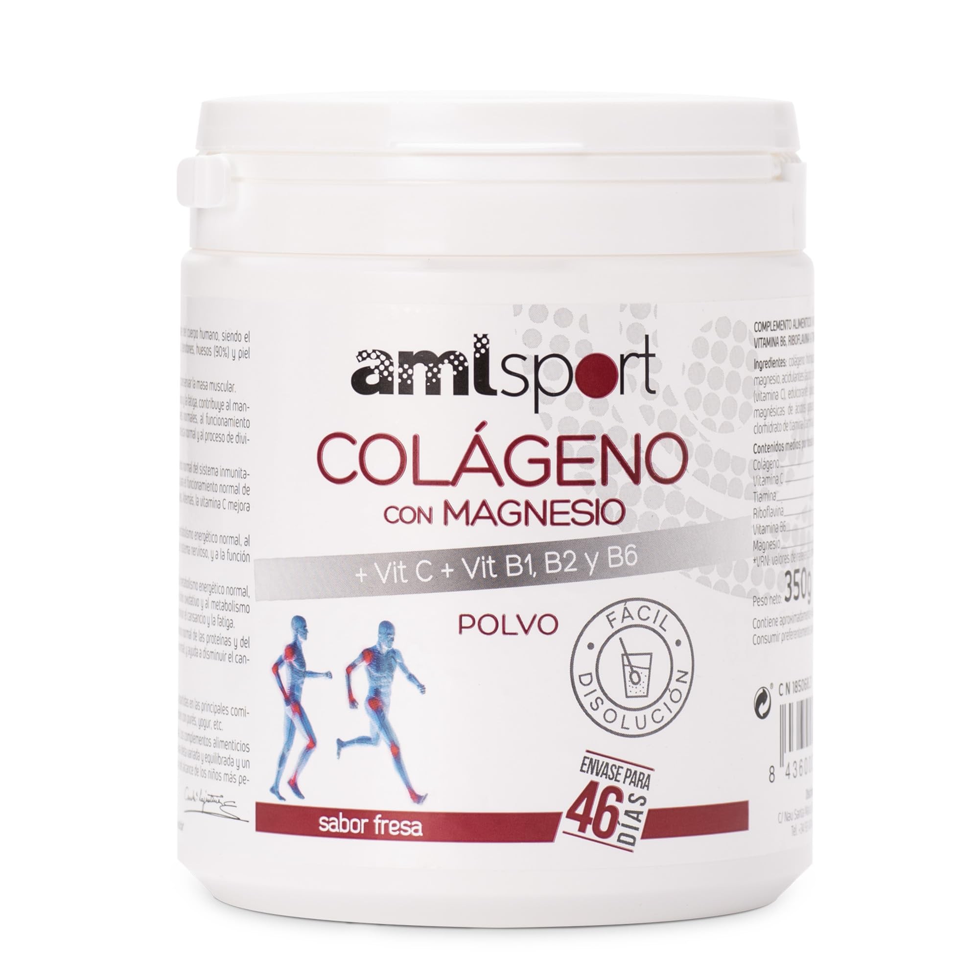 Amlsport - Amlsport Colágeno Con Magnesio Vitamina C B1 B2 B6 350g