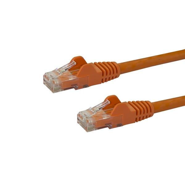 StarTech.com Cable de Red de 0,5m Naranja Cat6 UTP Ethernet Gigabit RJ45 sin Enganches, 0,5 m, Cat6,