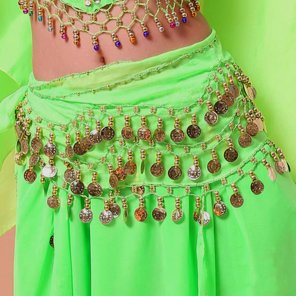 Pañuelo de la danza del vientre en verde Disfraces FCR