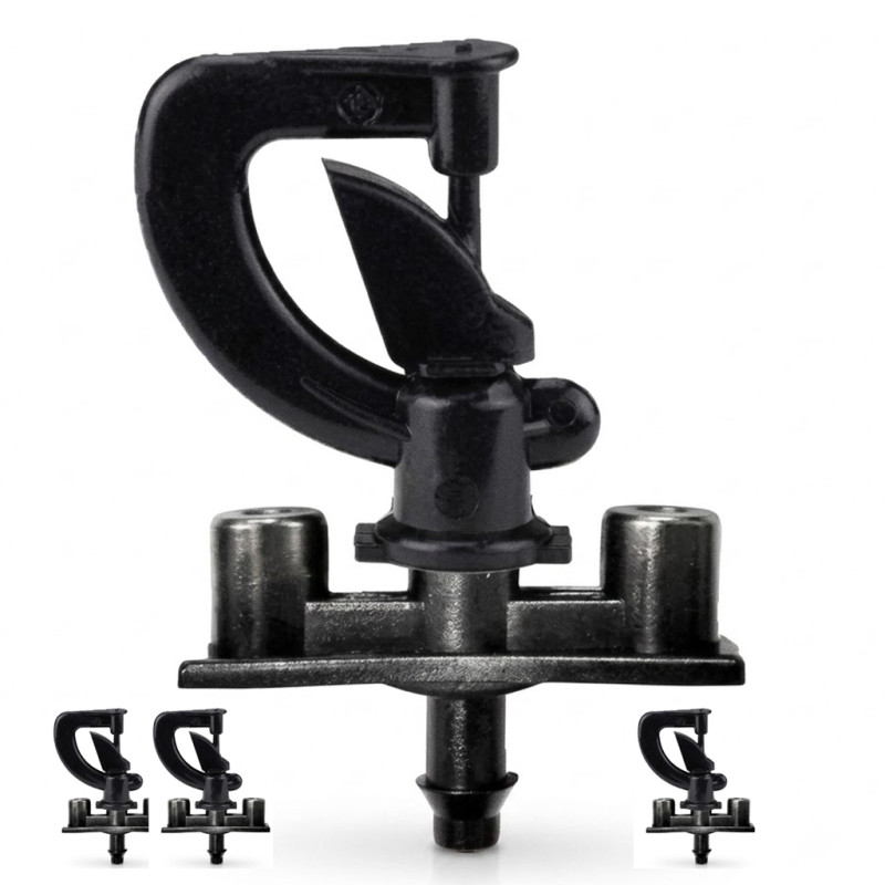 Suinga Microaspersor de Riego 360° Bailarina Invertida para Jardin y Huerto | Pack 200 Aspersor Pulverizador | Radio hasta 3,3 m
