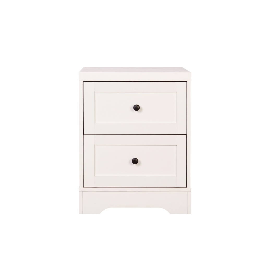 Conjunto de Dormitorio Blanco – Cabecero de 168 cm + 2 Mesitas de Noche con Cajones – Estilo Moderno y Minimalista en Melamina de Alta Calidad