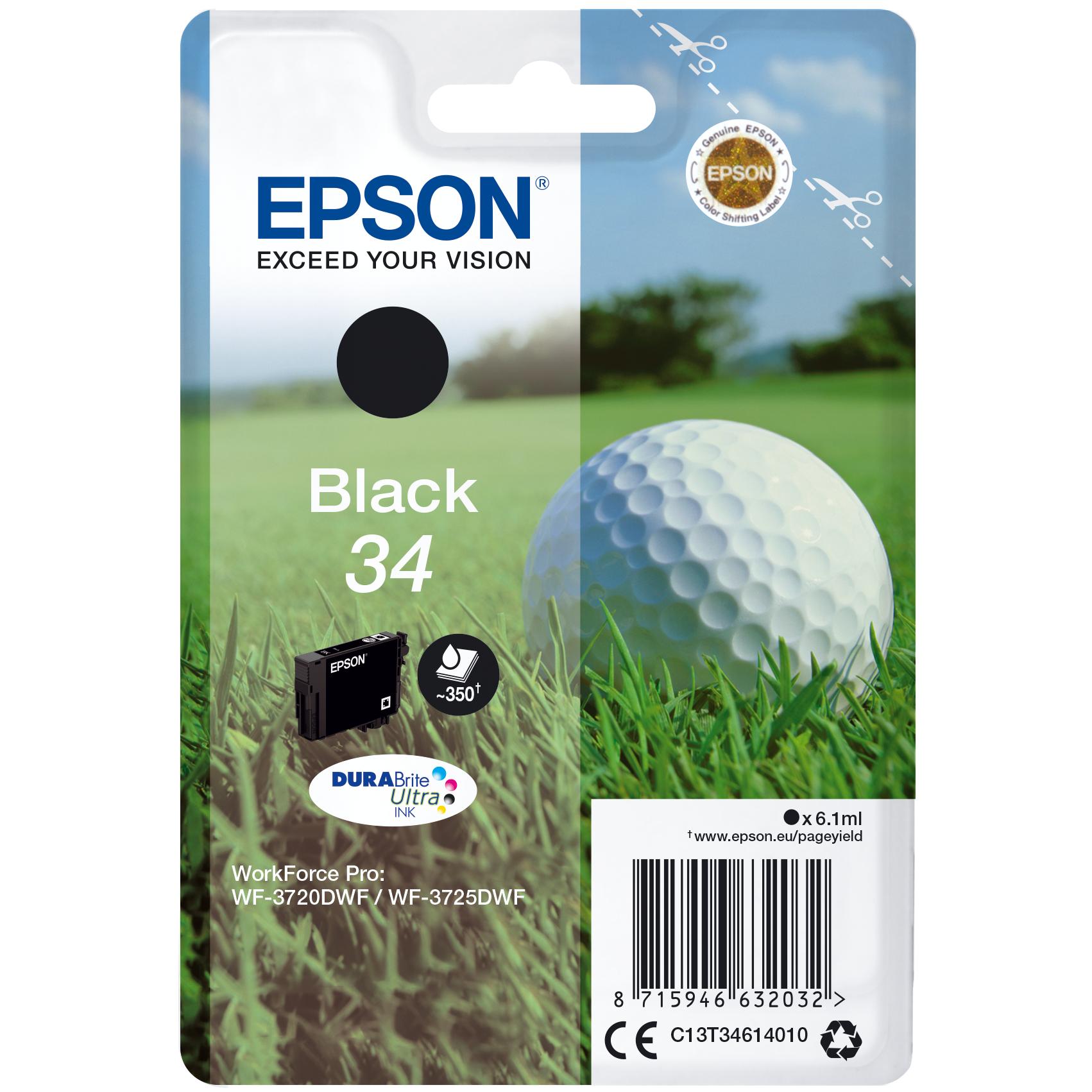 Epson singlepack black 34 durabrite ultra ink