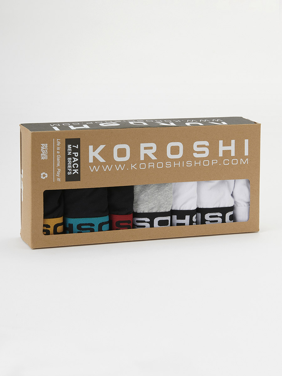 Koroshi Pack 7 calzoncillos slip de multicolor para hombre