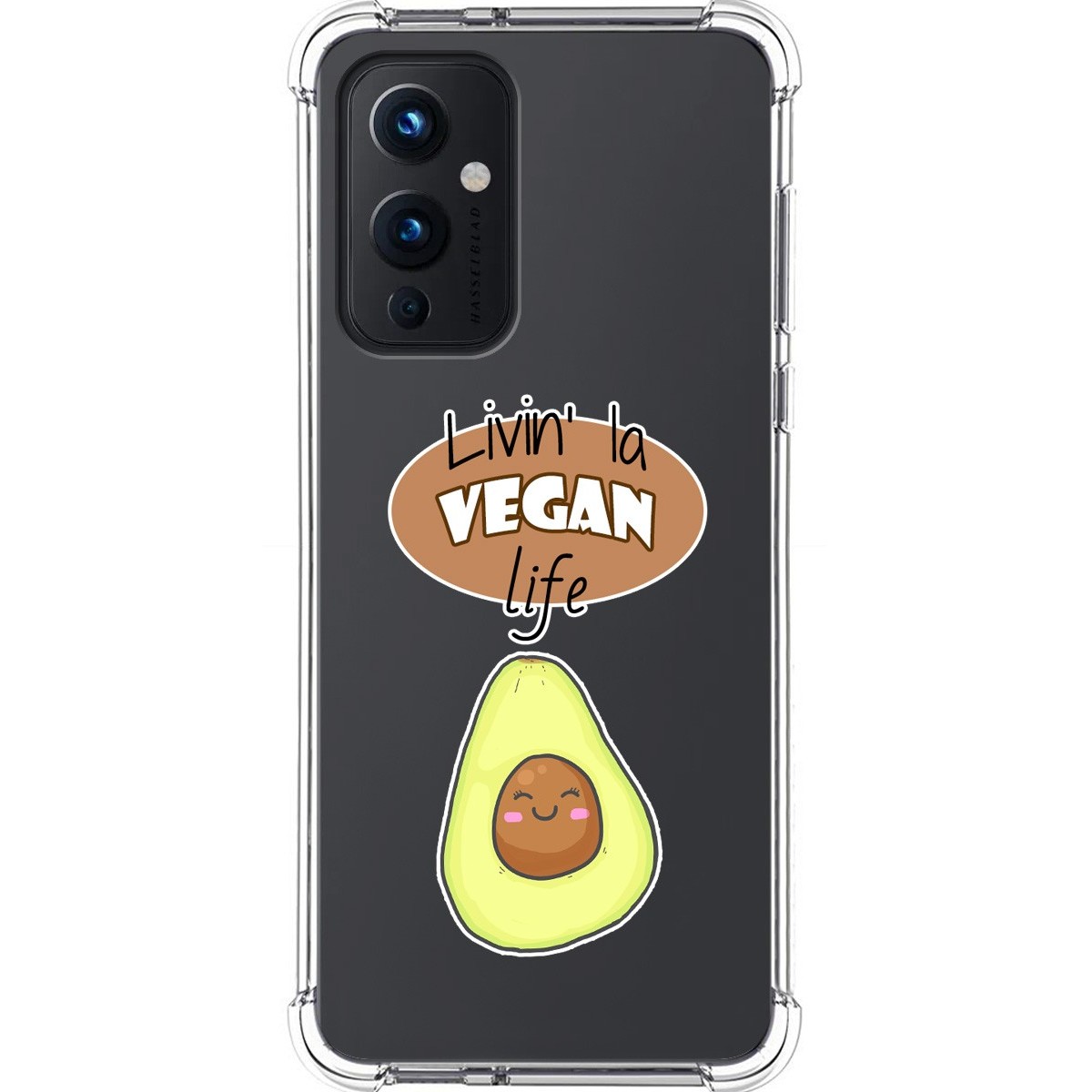 Tumundosmartphone Funda Silicona Antigolpes para OnePlus 9 5G diseño Vegan Life Dibujos