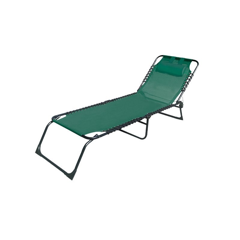 Marbueno Tumbona Plegable Acero Con Cojin Jardin y Piscina