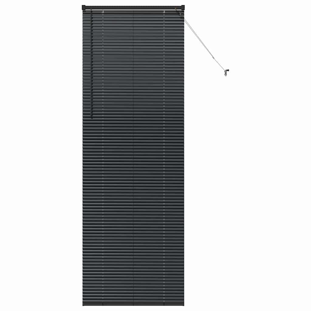 vidaXL Persianas venecianas Manual Negro 220 x 75 cm Aluminio