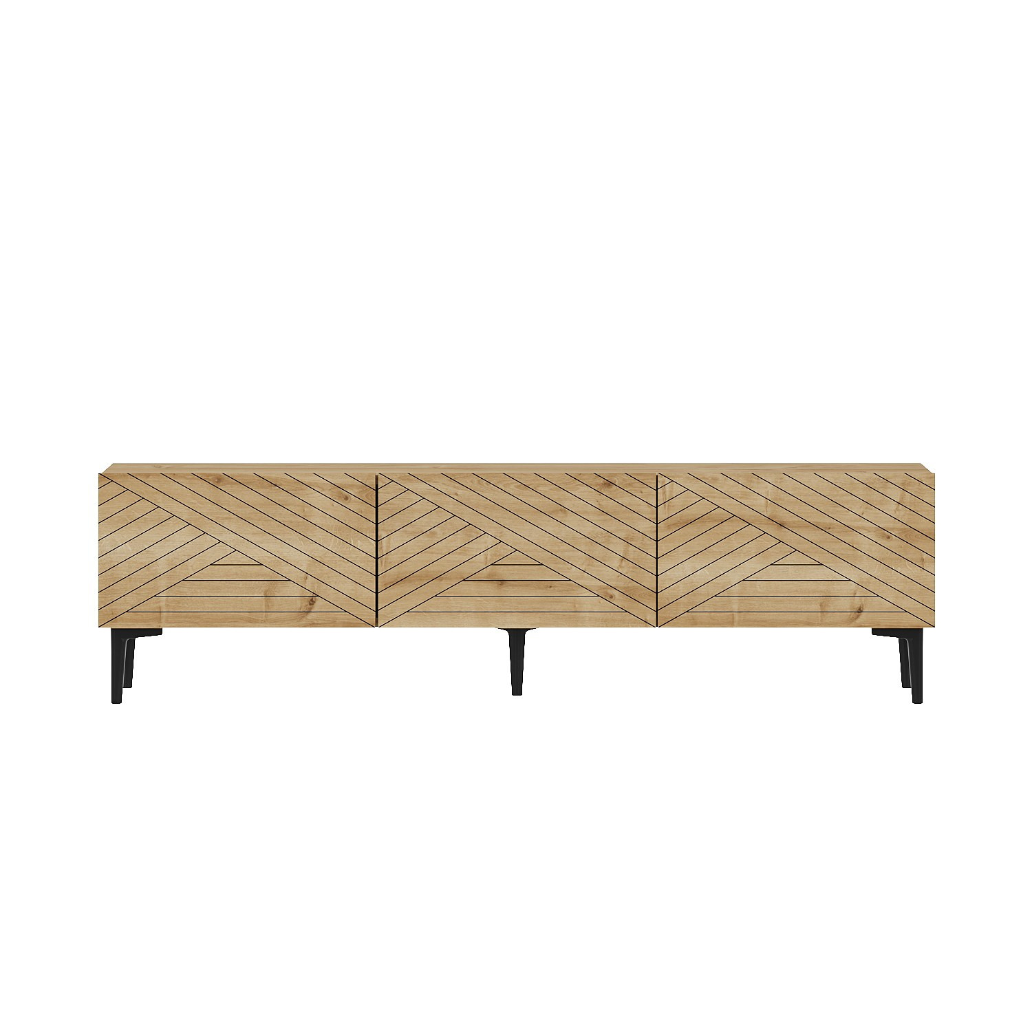 Habitat y Jardin - Mueble TV de madera "Felix" 160 x 31,4 x 44,1 cm - Roble zafiro