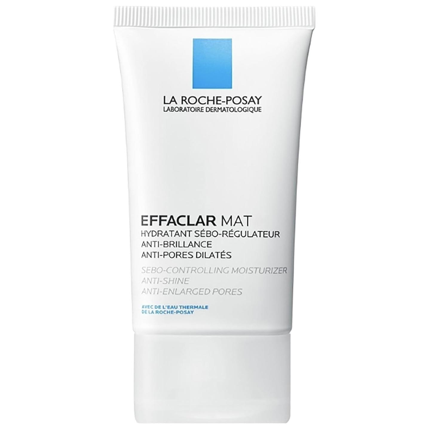 La Roche-Posay - Effaclar Mat crema hidratante facial matificante con complejo sebo-absorbente para piel grasa y con poros visibles, 40 ml, probada dermatológicamente