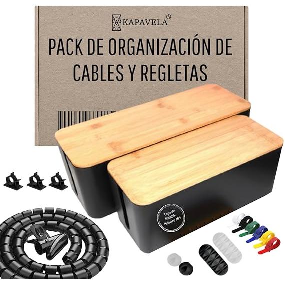 Caja Organizadora De Cables Con Tapa - Ocultador De Regletas Y Enchufes, Varios Tamaños, Segura Para Niños