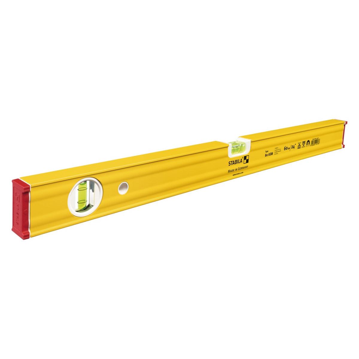 Stabila 191788 - Nivel burbuja con base magnética 80ASM de 60 cm.