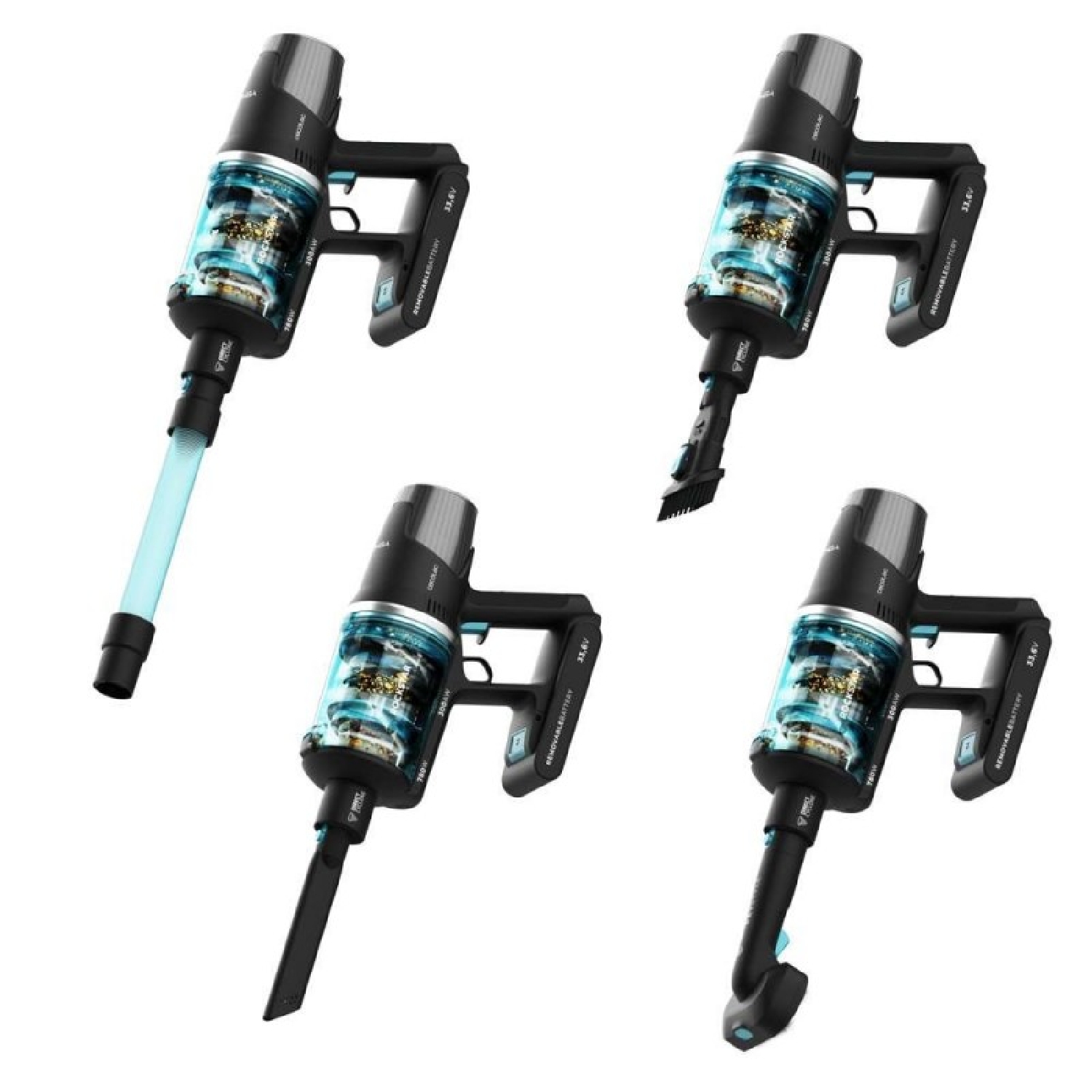 Cecotec Aspiradora Escoba sin Cable Conga Rockstar RX50 Pet Flex X-Treme. 300AW, 750W, 30kPa, Cepillo Hairless XL