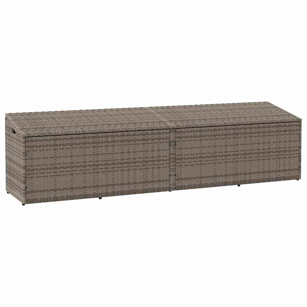 vidaXL Caja de almacenaje de jardín ratán sintético 220x50x58 cm