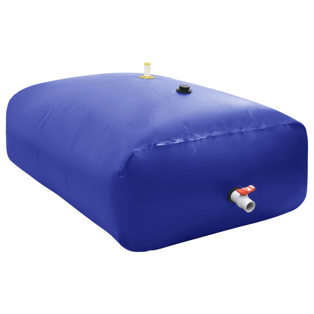 vidaXL Depósito de Agua Plegable y Grifo Bidón Contenedor Almacenaje PVC 2100 l Color Azul,  Verde, y mas
