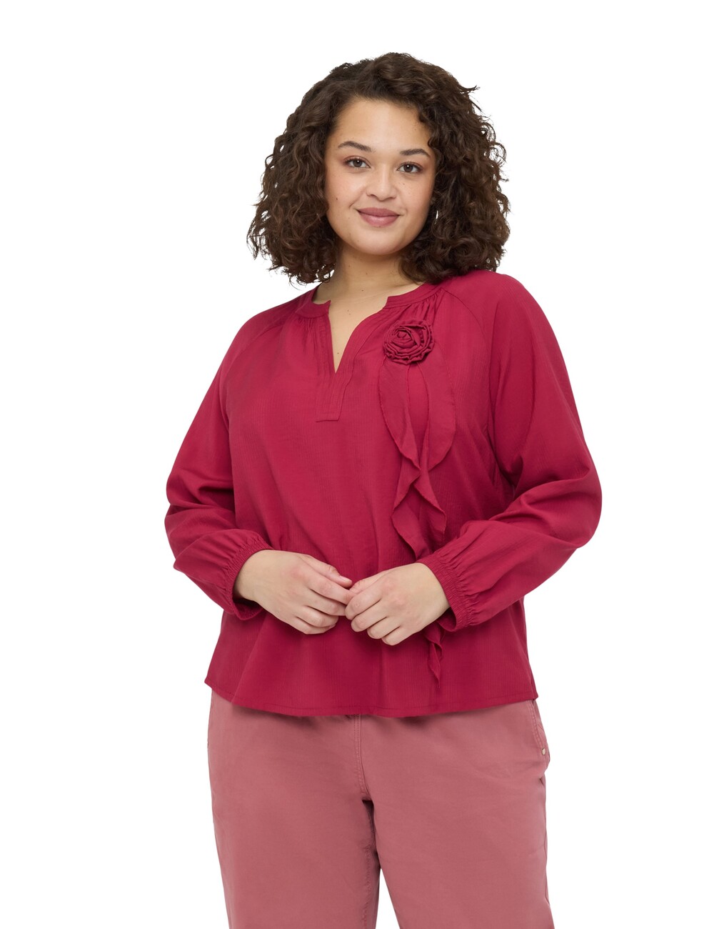 Fiorella Rubino - Blusa de viscosa con rosetón