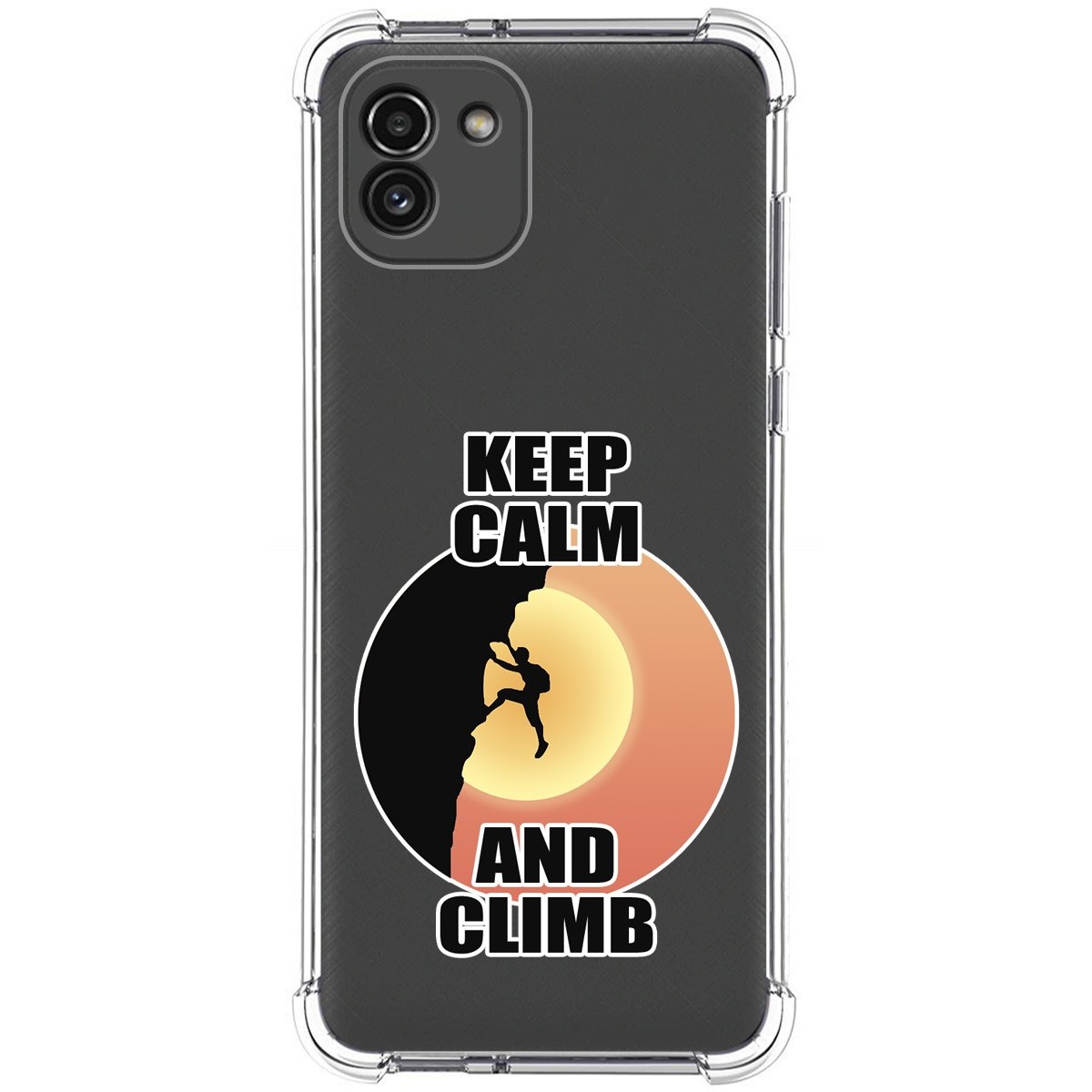 Funda Silicona Antigolpes para Samsung Galaxy A03 diseño Hombre Escalada Dibujos