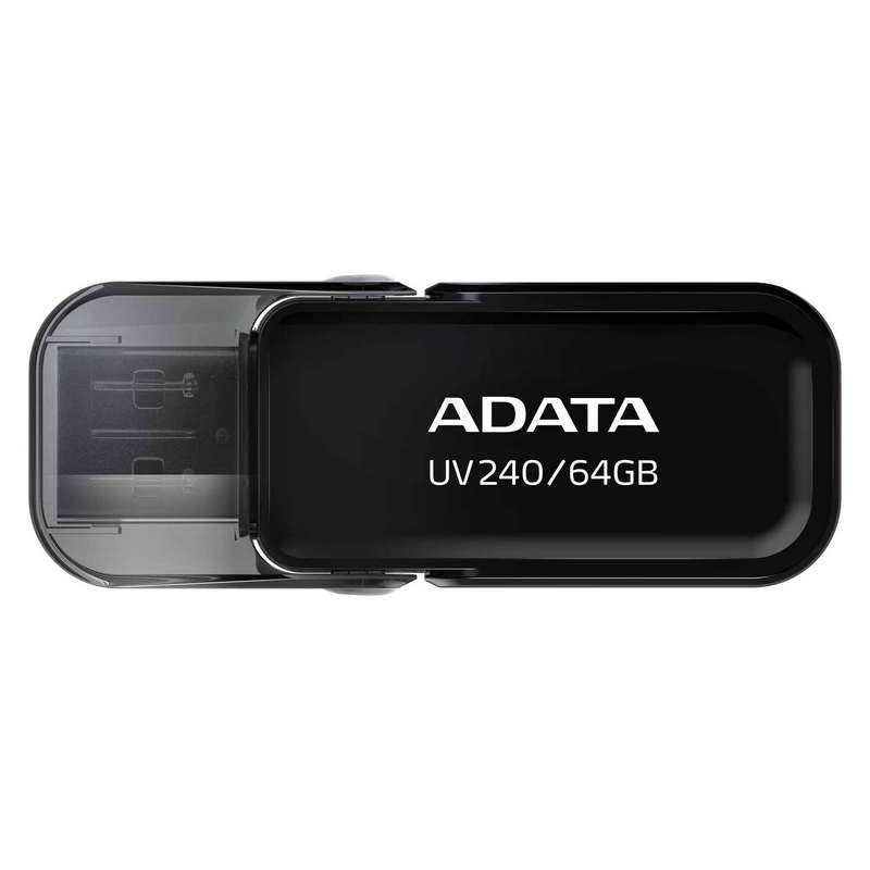 ADATA UV240 64GB USB 2.0 Negro - Memoria USB con Tapa Abatible
