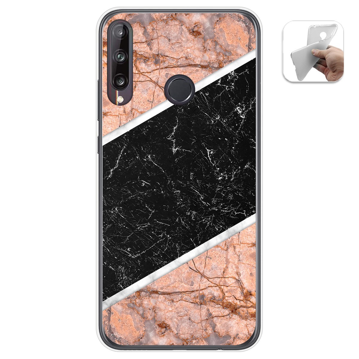 Tumundosmartphone Funda Gel Tpu para Huawei P40 Lite E diseño Mármol 07 Dibujos