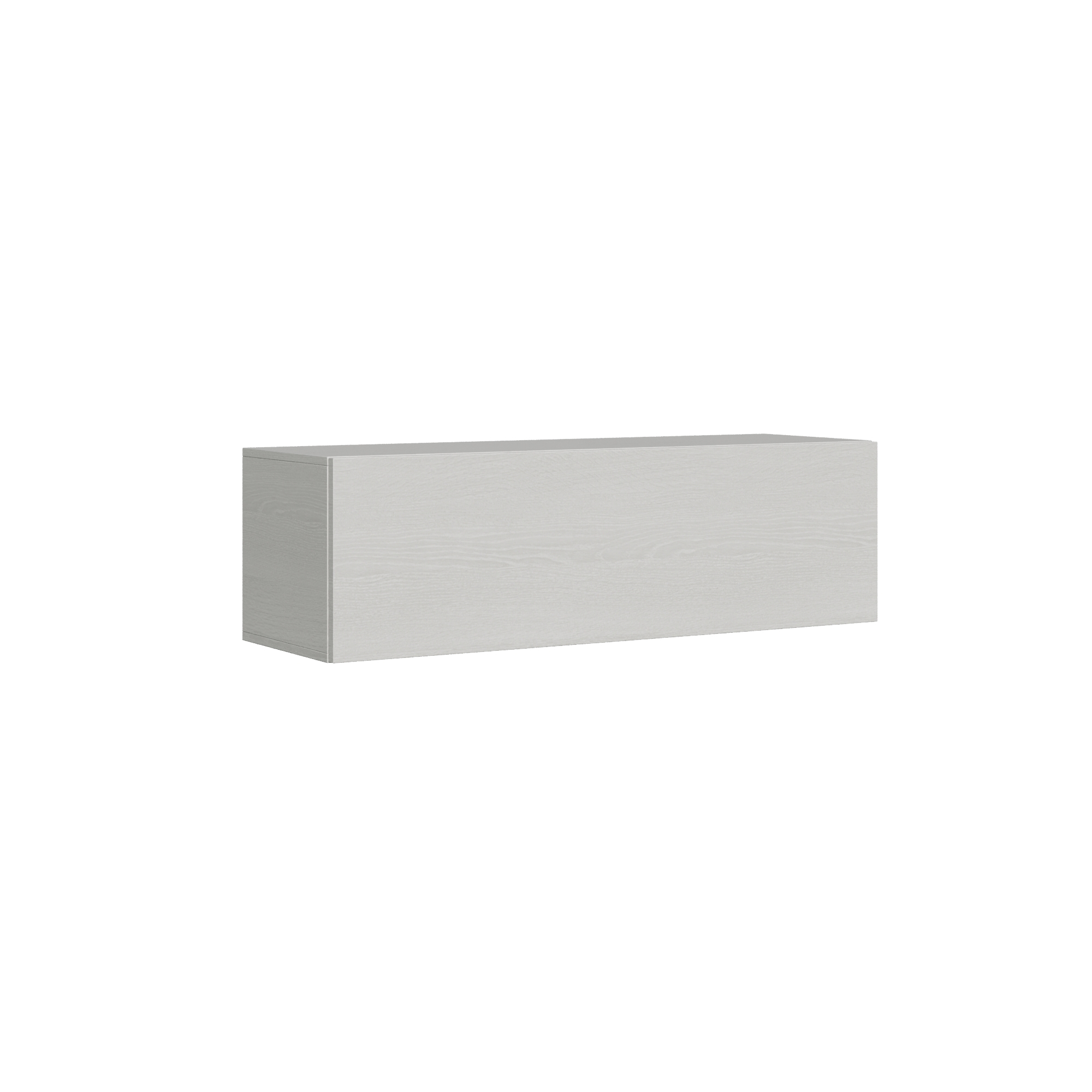 Mueble de TV de pared abatible con paso de cables, ancho 133,6 cm, alto 40 cm, profundidad 39,2 cm, fresno blanco - Itamoby