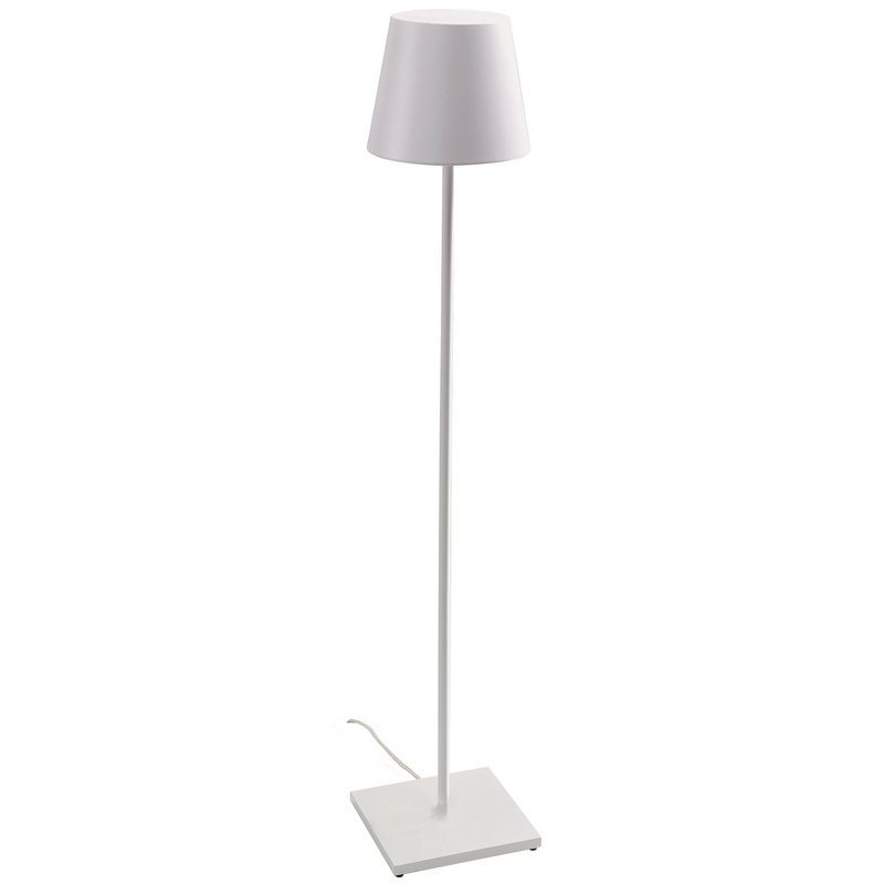 Lámpara de pie Poldina Blanca con enchufe 230V 28x150cm - Diseño Moderno en Aluminio