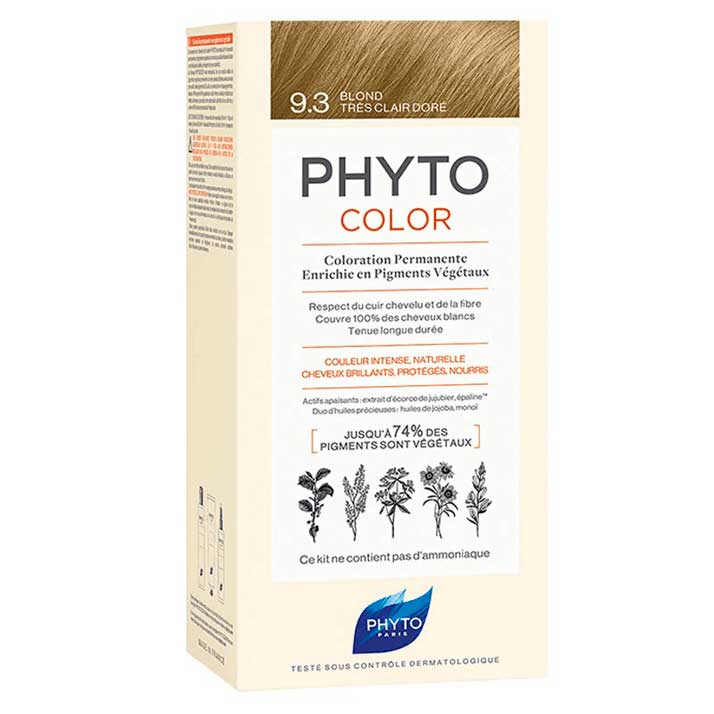 Phytocolor 9.3 Rubio Dorado Muy Claro - Coloración Permanente Sin Amoniaco
