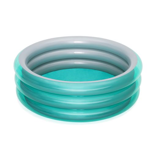 Piscina Hinchable Autoportante Infantil Bestway 170x53 Cm Diseño Big Metallic 3-ring Pool Edad Mayores De 6 Años