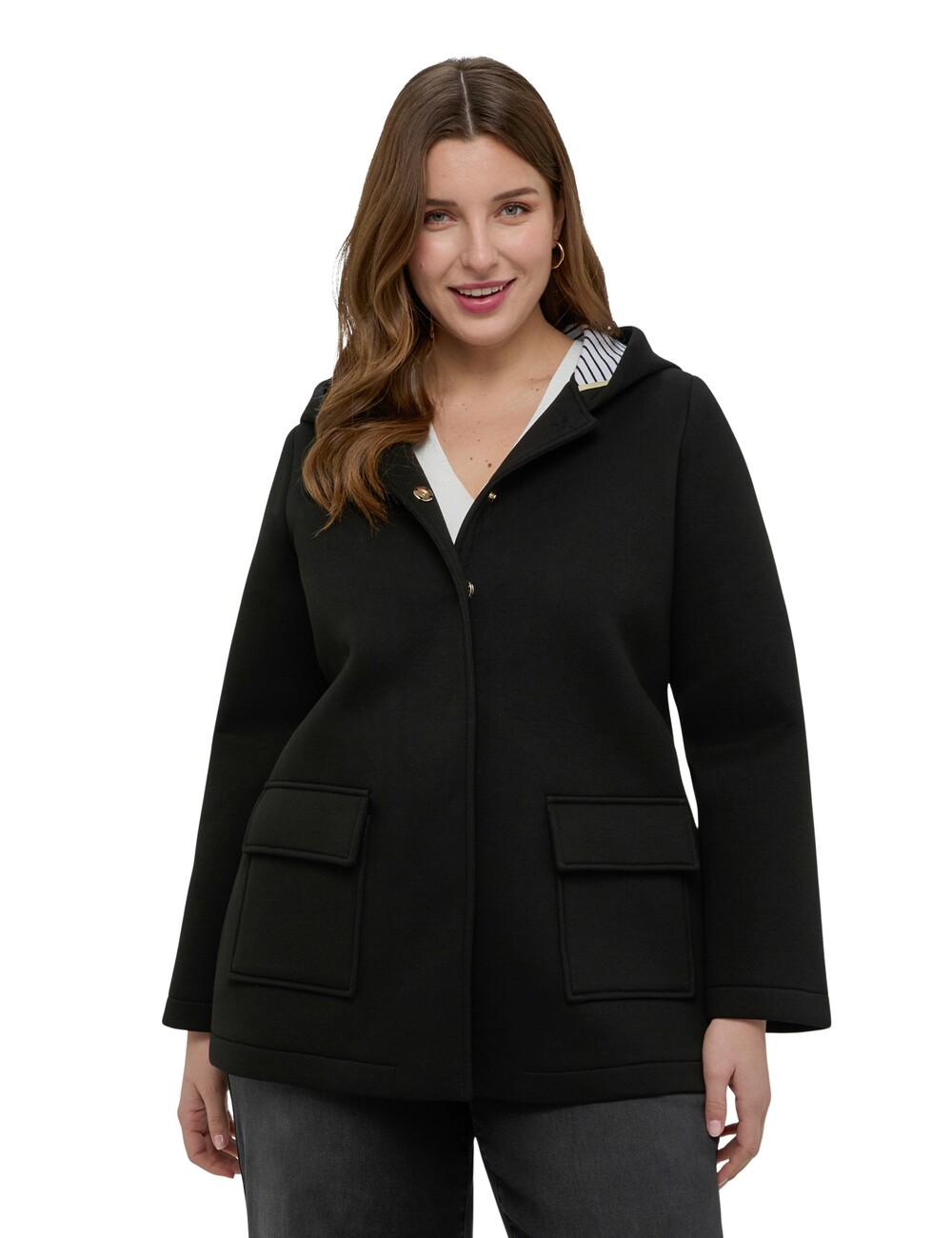 Fiorella Rubino - Chaqueta de neopreno con capucha