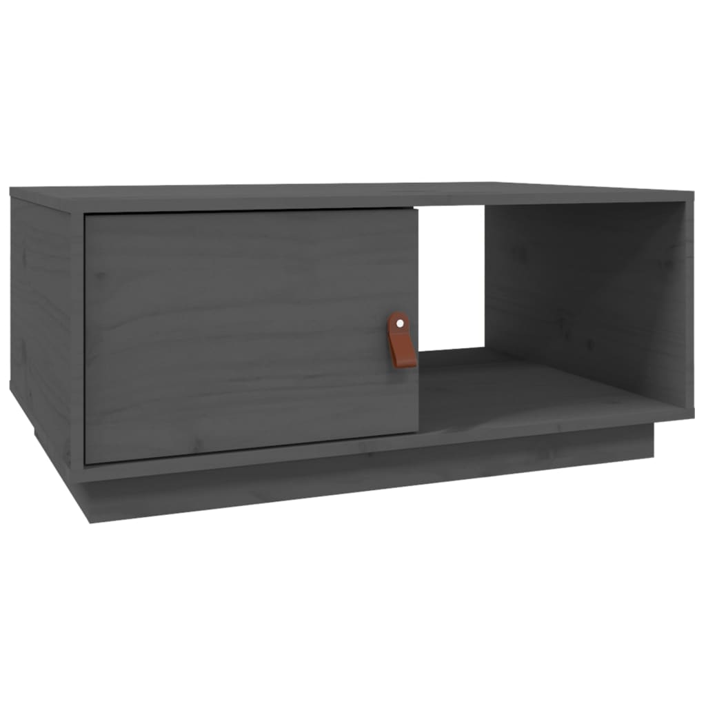 Vidaxl Mesa de Centro de Madera Maciza de Pino 80x50x35,5 Cm Natural