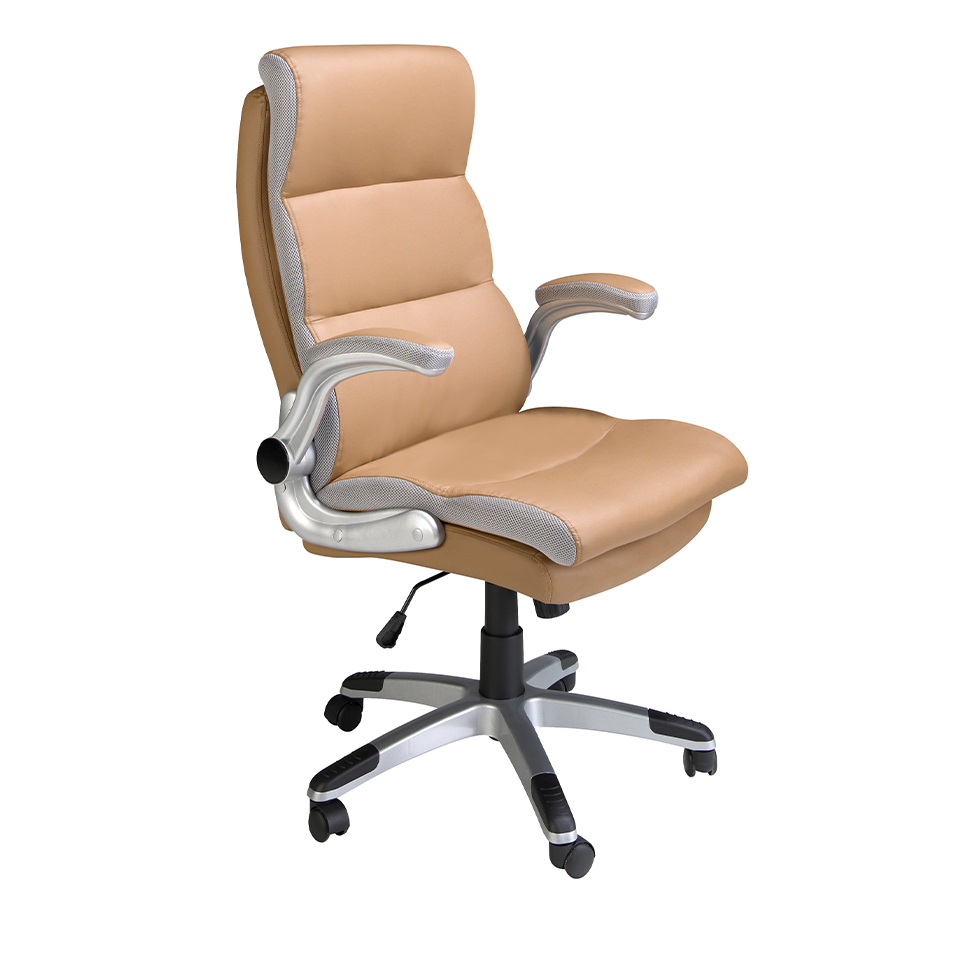 ANGEL CERDÁ 4141C Silla oficina giratoria polipiel marrón , Marrón , Polipiel , 66 x 72 x 112/122