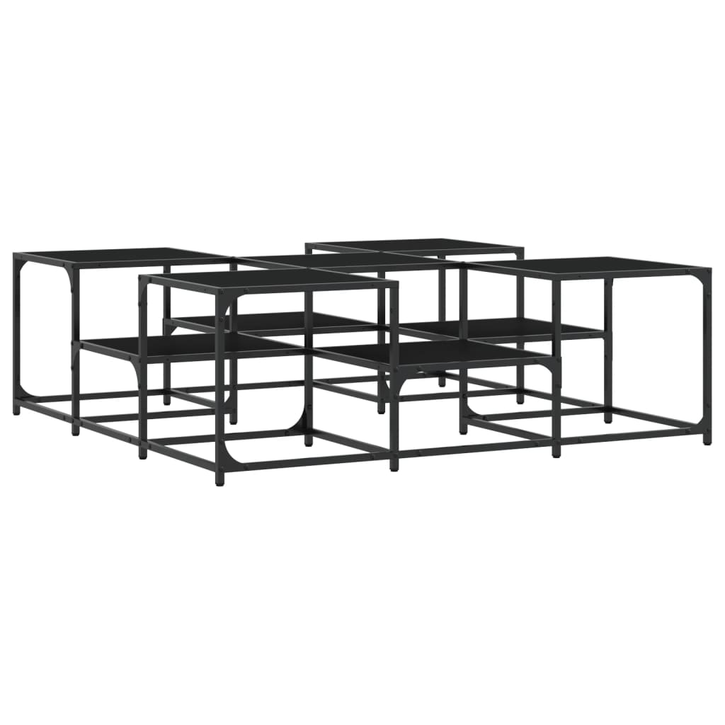 Vidaxl Mesa de Centro Madera de Ingeniería 121x121x40 Cm Negro