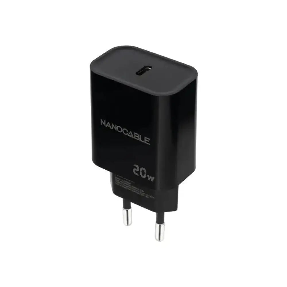 Cargador de Pared Nanocable 10.10.2006 20W 1xUSB-C Negro Universal PD