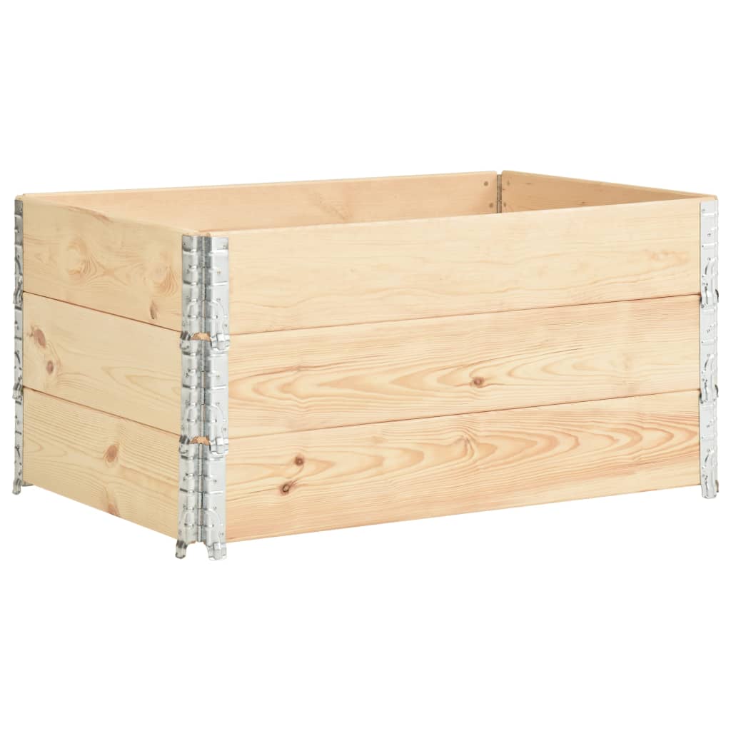 vidaXL Caja de Palés Jardinera Almacenar (3 unidades) Madera Maciza de Pino Dimensiones 50 x 100 cm,  60 x 80 cm,  100 x 100 cm y mas