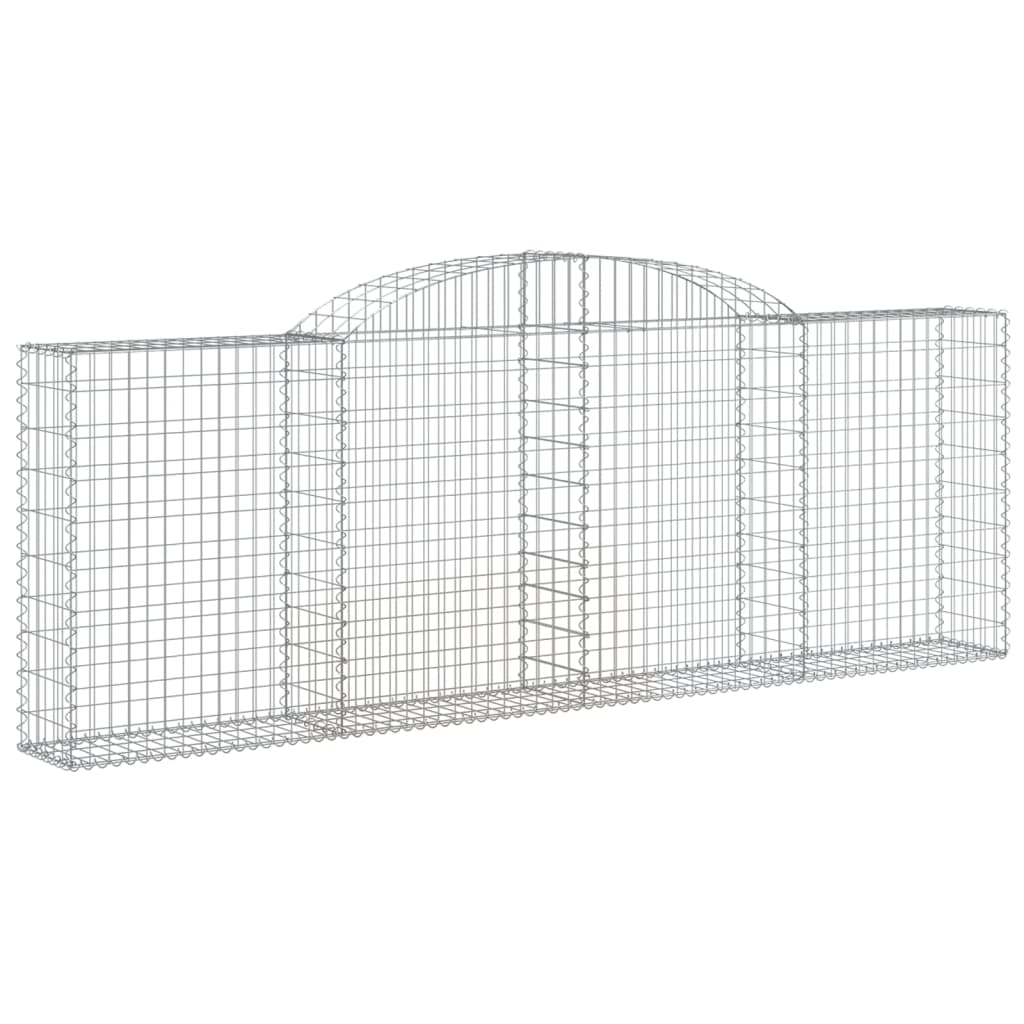 Vidaxl Cesta Gaviones Arco Hierro Galvanizado 300x30x80/100 Cm