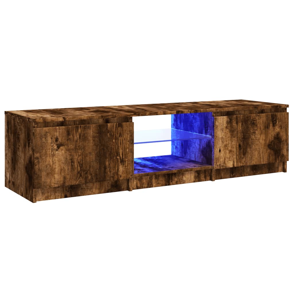vidaXL Mueble para TV con luces LED 140x40x35,5 cm, Mueble de Salon, Mueble TV, Mueble TV salon, Mesa de TV, Mueble tele