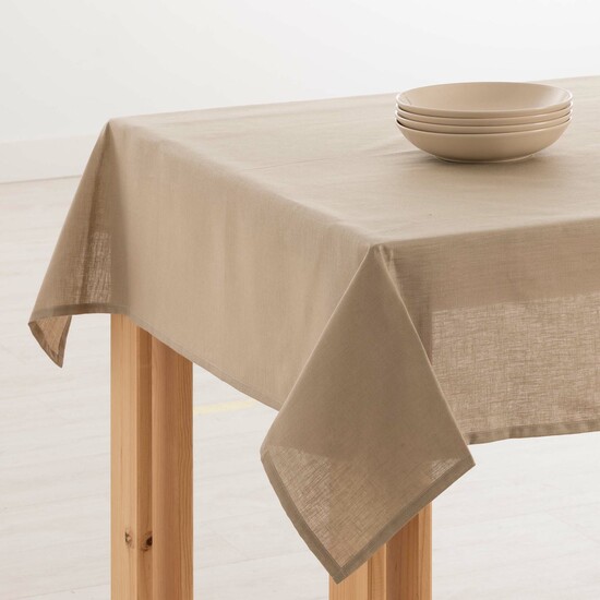 BL BELUM - Mantel Antimanchas Lino 100% Taupe   - Mantel Mesa Rectangular  - Mantel Hidrófugo de Calidad en Varias Medidas - Manteles de Lino para Interior y Exterior - Mantel Elegante Made By BL BELUM - Mantel No traspasan Líquidos Made Spain