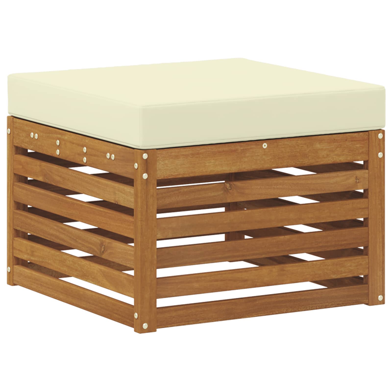vidaXL Reposapiés de exterior Madera de Acacia Sólida Natural