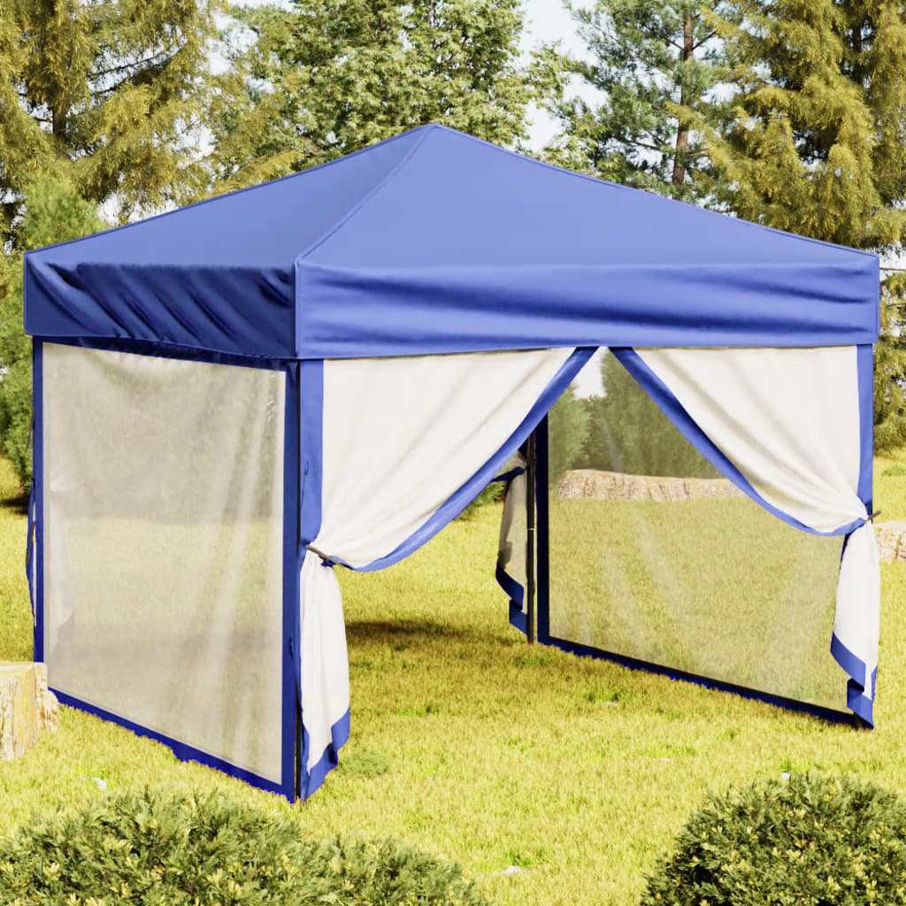 vidaXL Carpa para Fiestas Plegable con Paredes 3x3 m Cenador Color Antracita,  Taupé,  Azul y mas