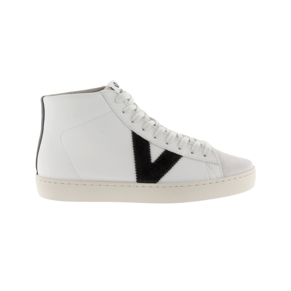 Victoria Berlín Zapatillas abotinadas de piel con piezas en contraste y puntera de serraje 1126163