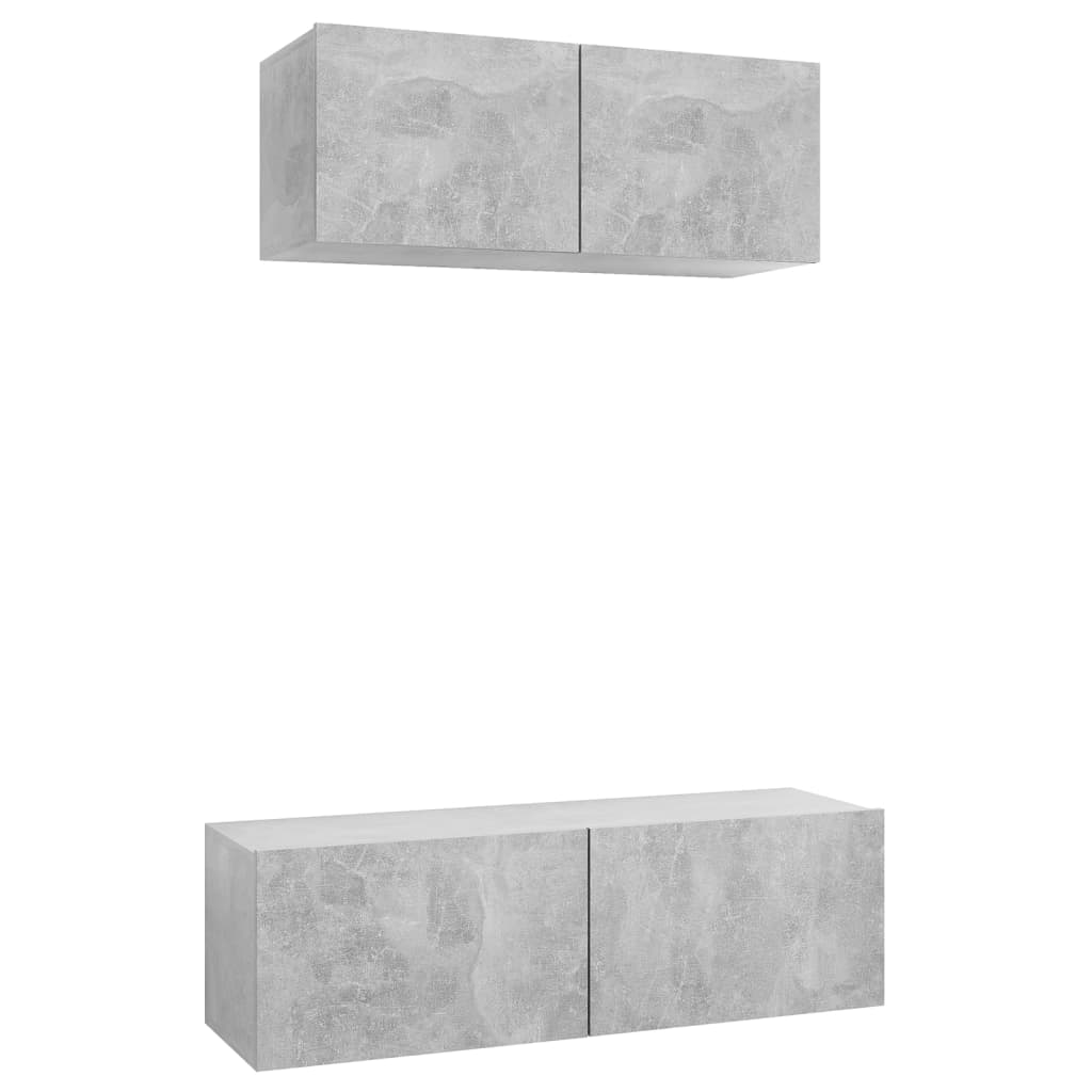 vidaXL Set de muebles para TV 2 piezas madera contrachapada 80/100x30x30 cm, Mueble de Salon, Mueble TV, Mueble TV salon, Mesa de TV, Mueble tele