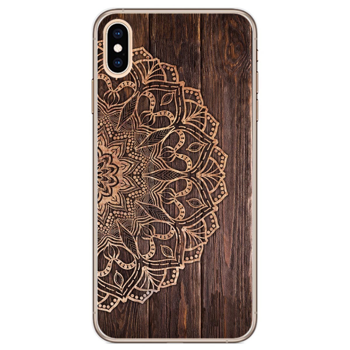 Tumundosmartphone Funda Gel Tpu para Iphone Xs Max diseño Madera 06 Dibujos