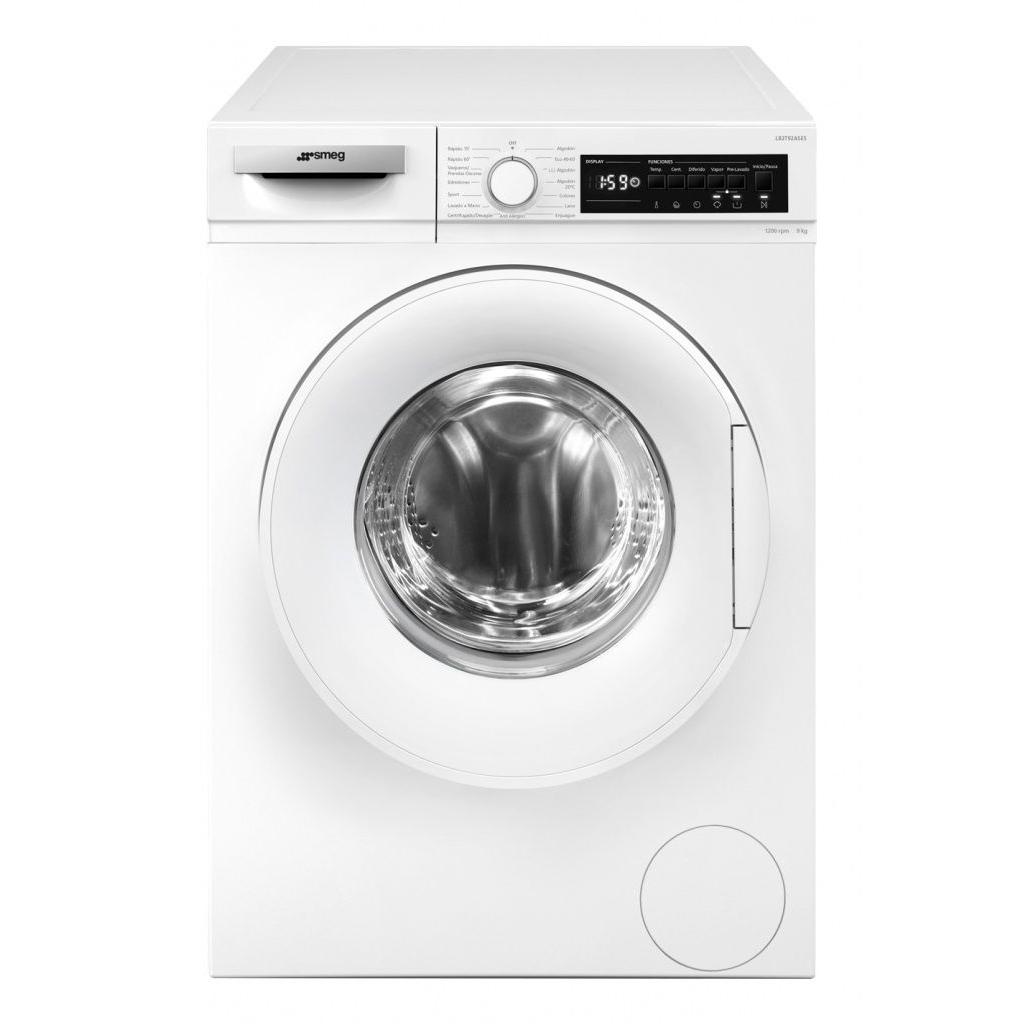 Smeg - Lavadora de carga frontal LB2T92ASES de 9 kg, clase energética A y 1200 rpm con motor Inverter para uso doméstico, blanco