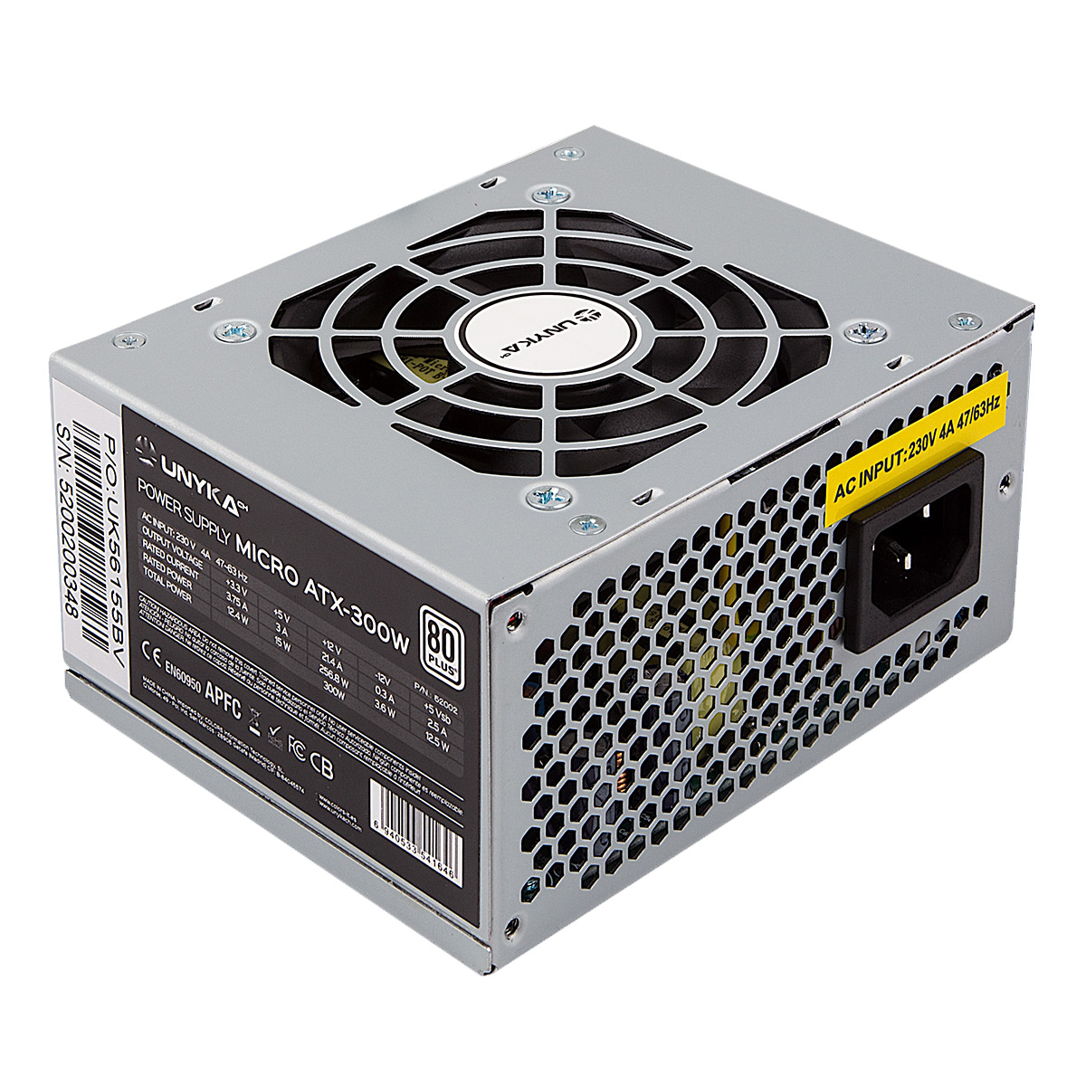 UNYKAch Fuente de Alimentación SFX 300W 85% EFICIENCIA